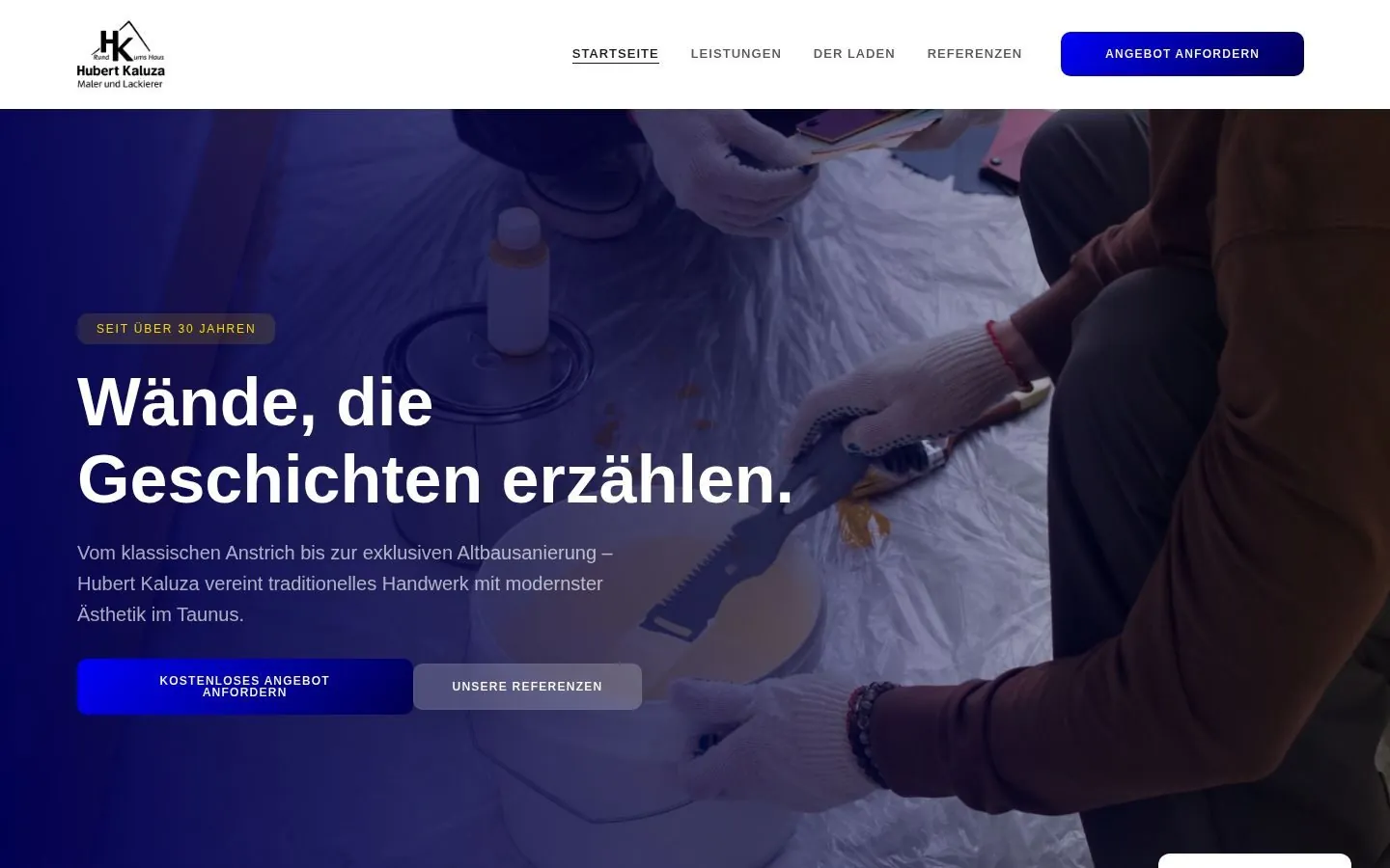 Huber Kaluza – Web Design by Metanow