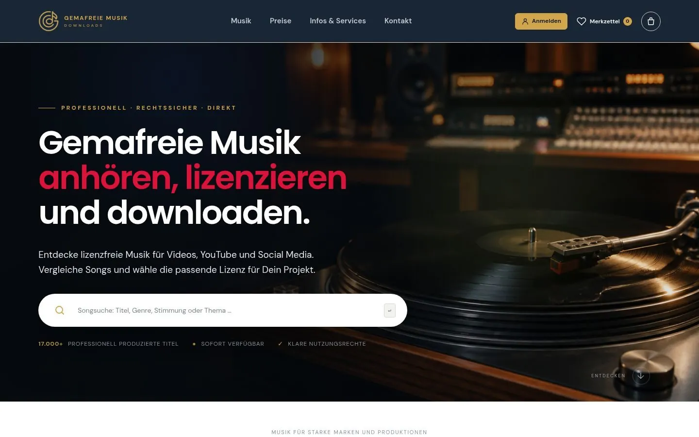 Gemafreie Musikdownloads – E-commerce by Metanow