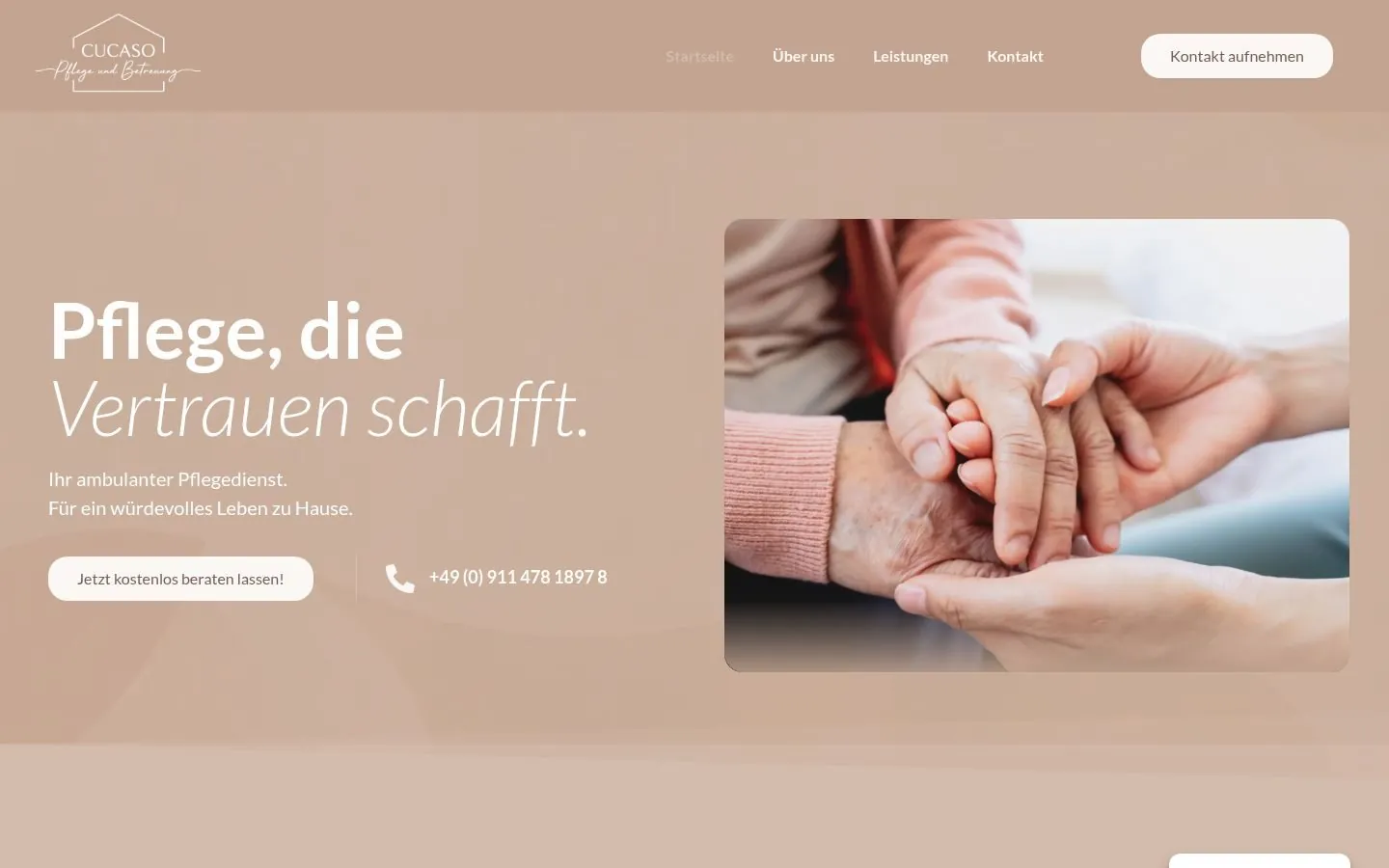 CUCASO – Landing Page by Metanow