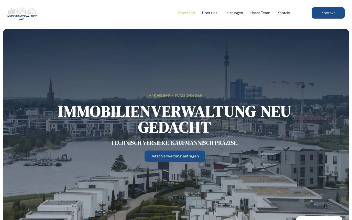 Immobilienverwaltung S&P – Landing Page by Metanow