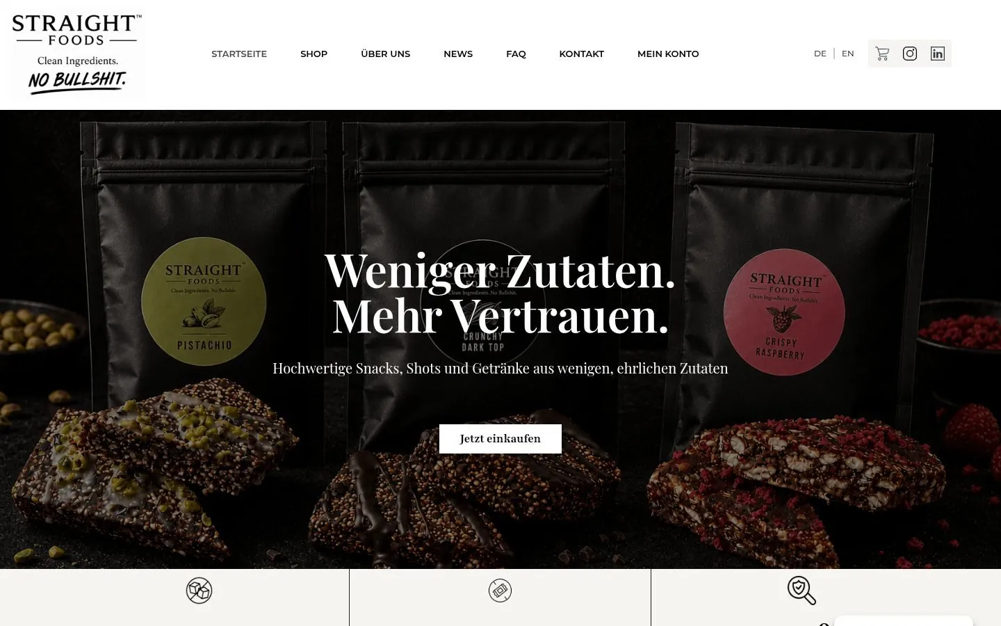 STRAIGHT FOODS – E-commerce by Metanow