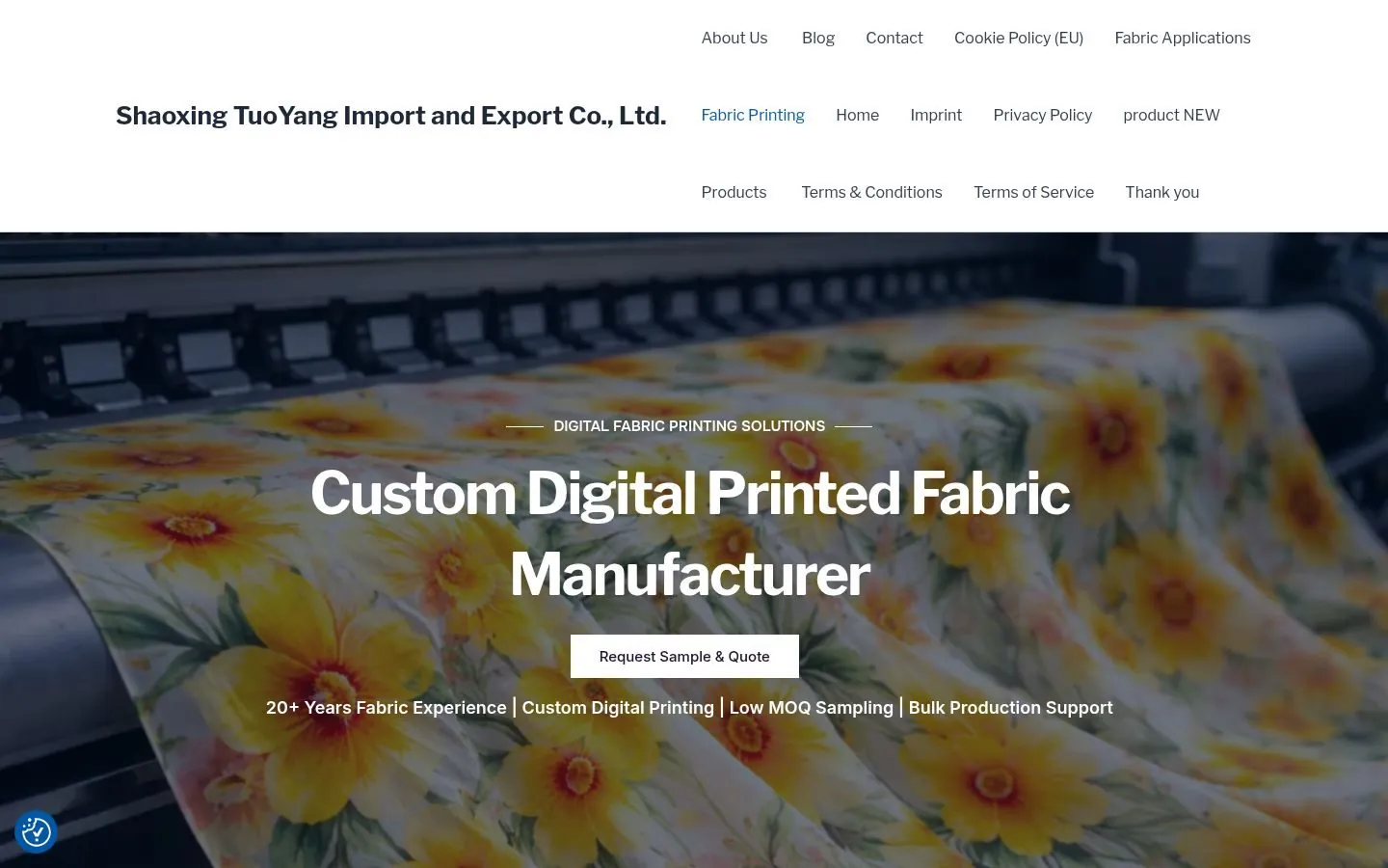 Tuoyang Textile – Landing Page by Metanow