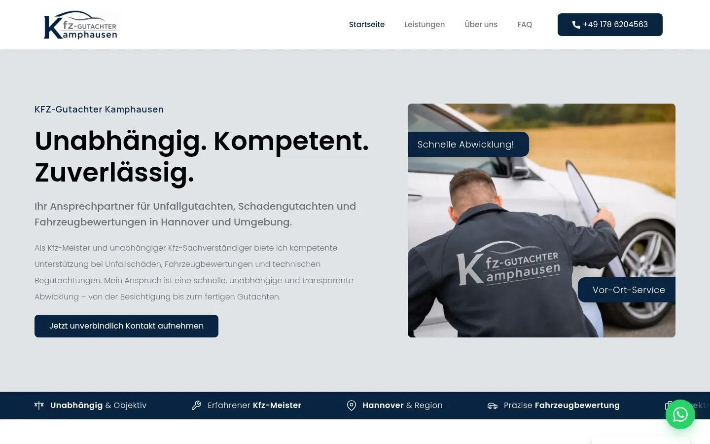 Kfz-Gutachter Kamphausen – Web & SEO by Metanow
