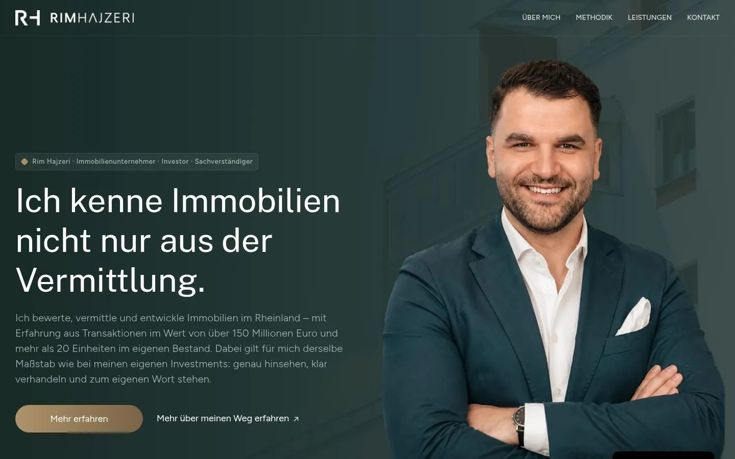 Rim Hajzeri – Personal brand website for a Cologne real estate agent
