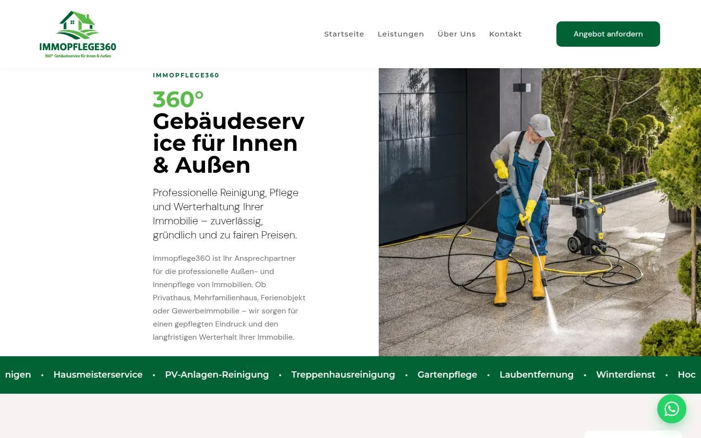 Immopflege360 – Web Design by Metanow