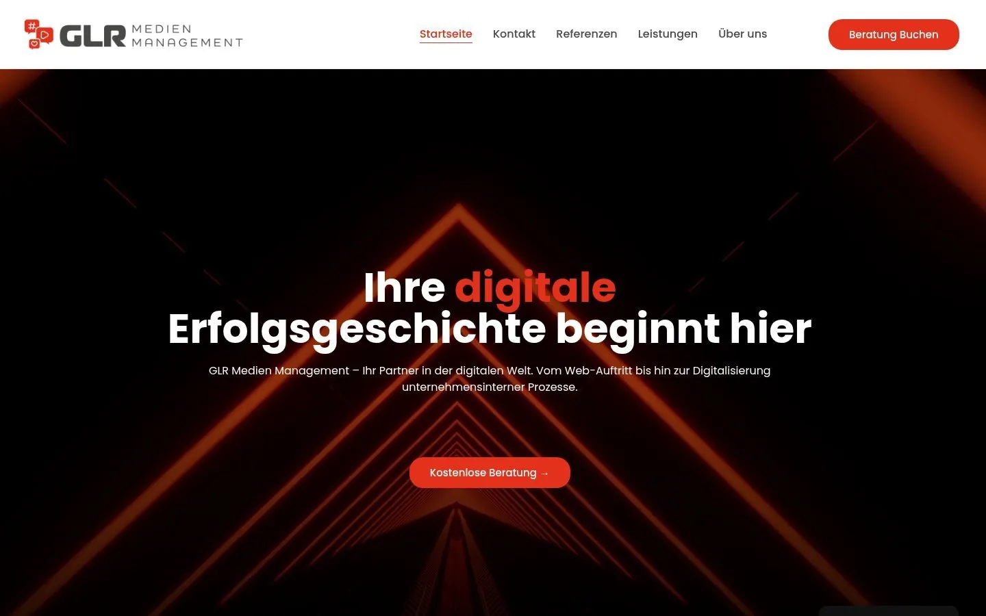 GLR Medien Management – Redesign by Metanow