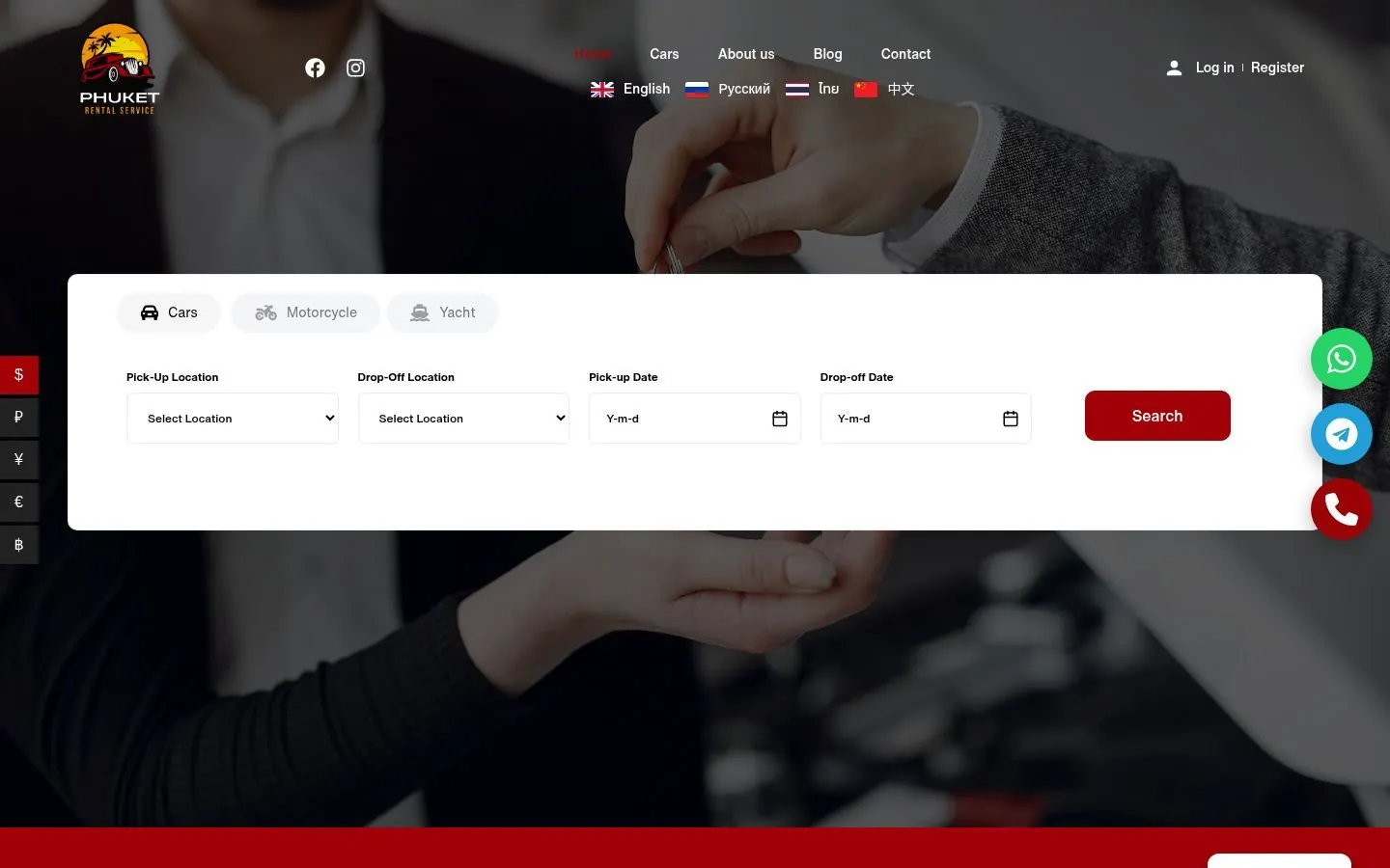 Rental Services Phuket – Web Platform by Metanow
