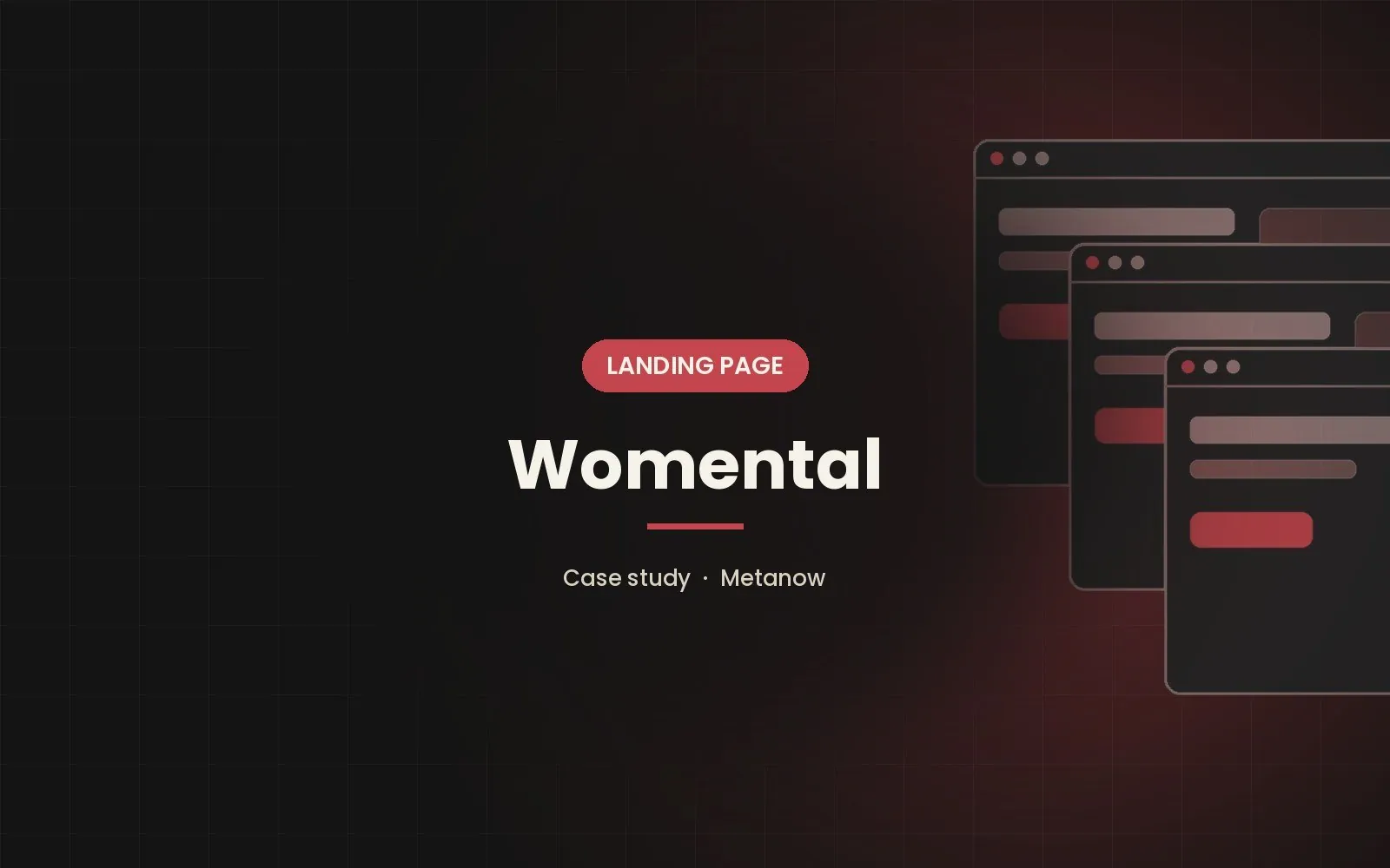 Womental – Landing Page by Metanow