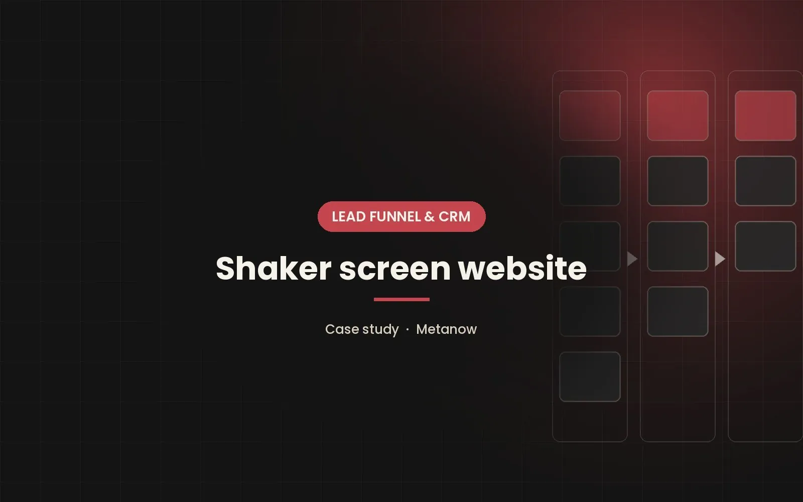 Faqja e internetit e ekranit Shaker – case study by Metanow