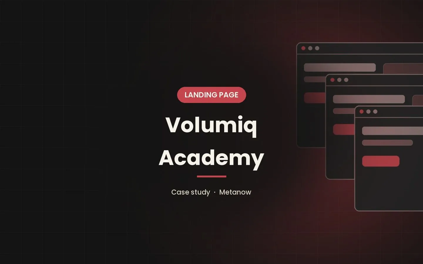 Volumiq Academy – Landing Page by Metanow