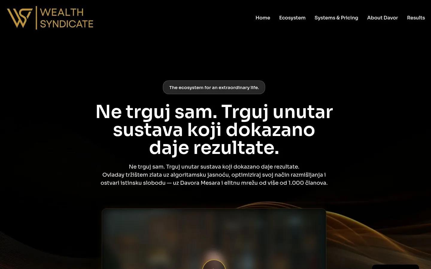 Wealth Syndicate Academy – Landing Page by Metanow