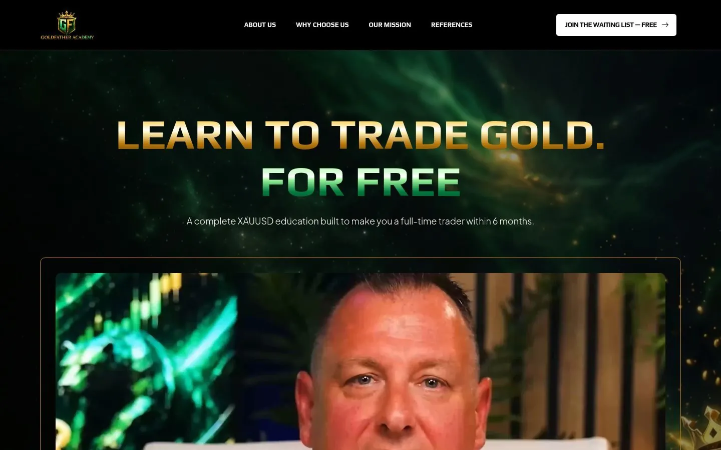 Goldfather Academy – Landing Page by Metanow