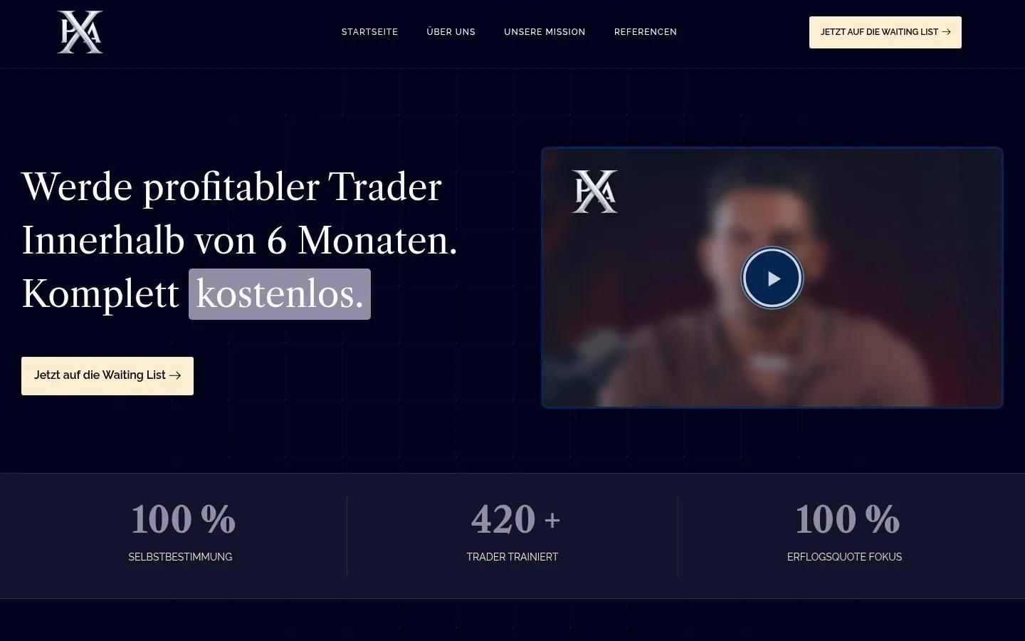 PipX Academy – Landing Page by Metanow