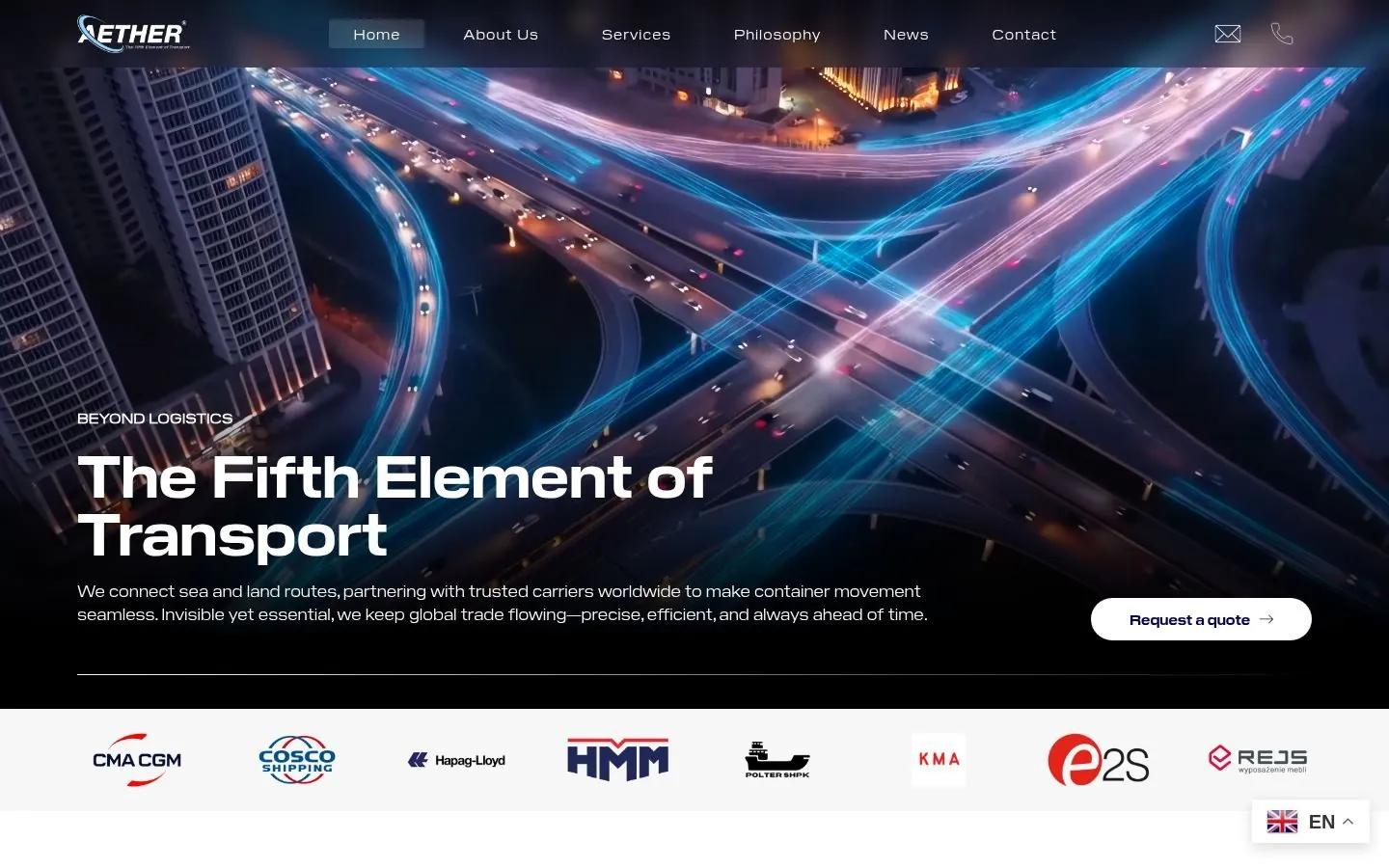Aether – Website & CRM by Metanow