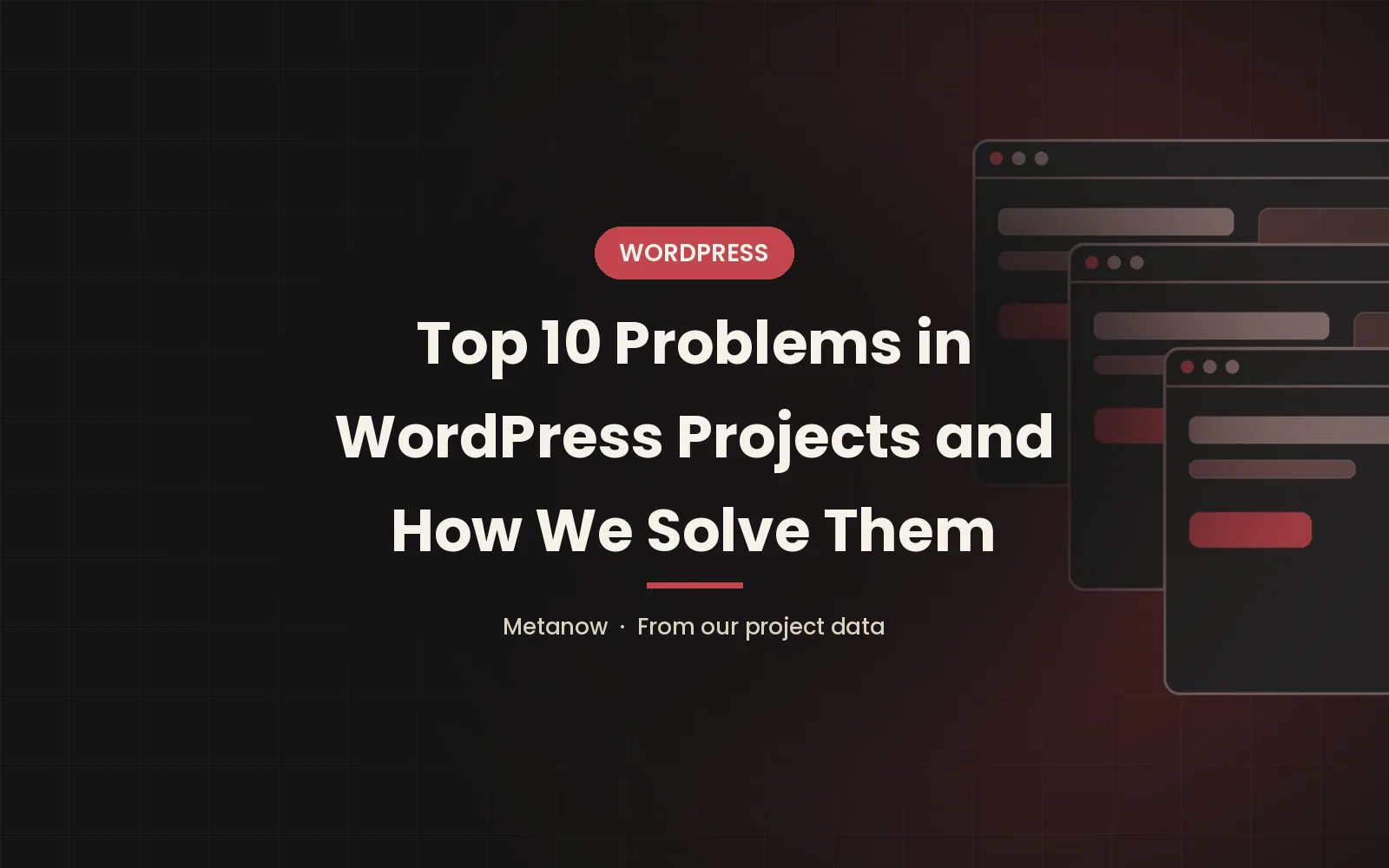 I 10 principali problemi nei progetti WordPress e come li risolviamo