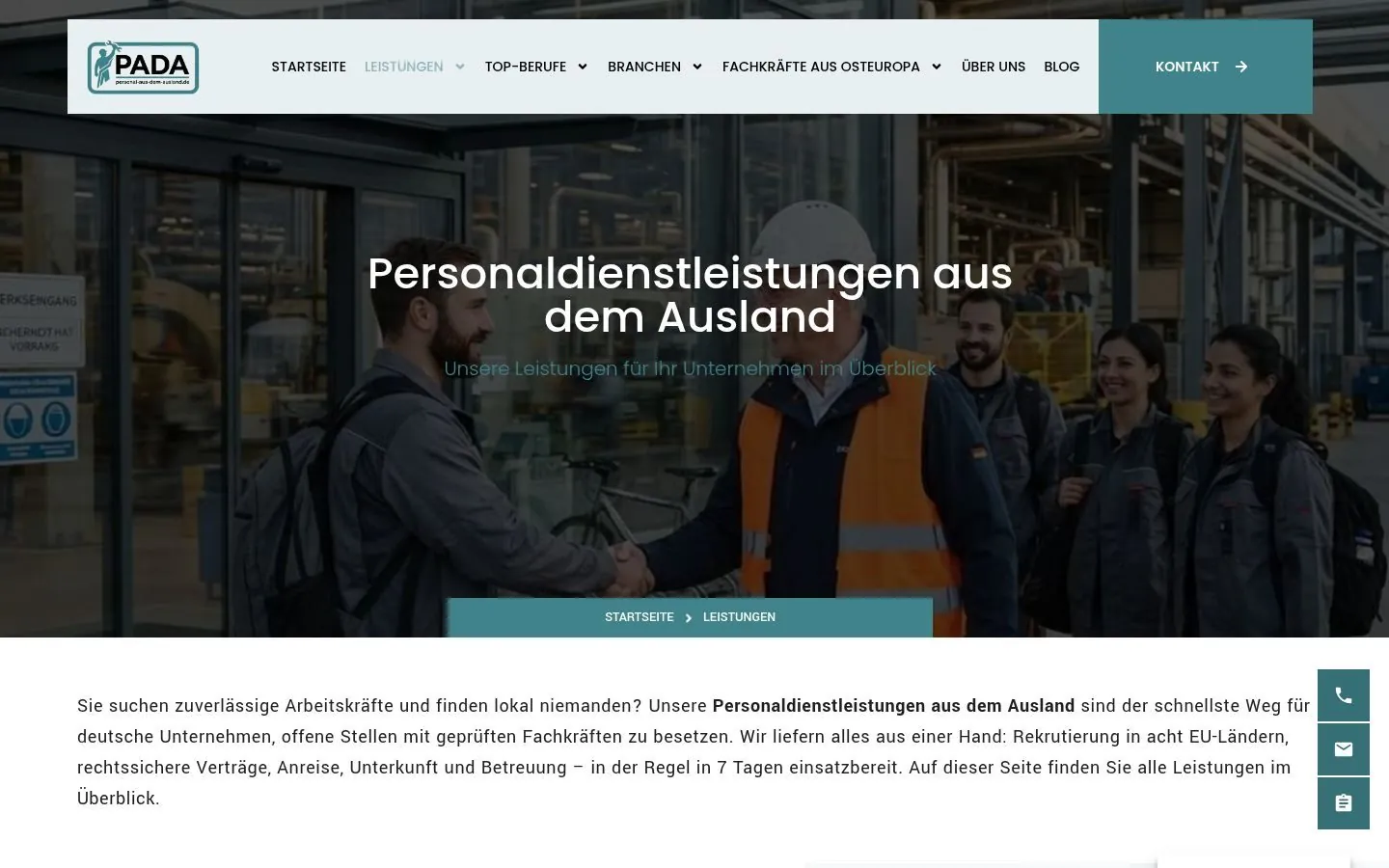 Personal aus dem Ausland Web & SEO project by Metanow – image 3