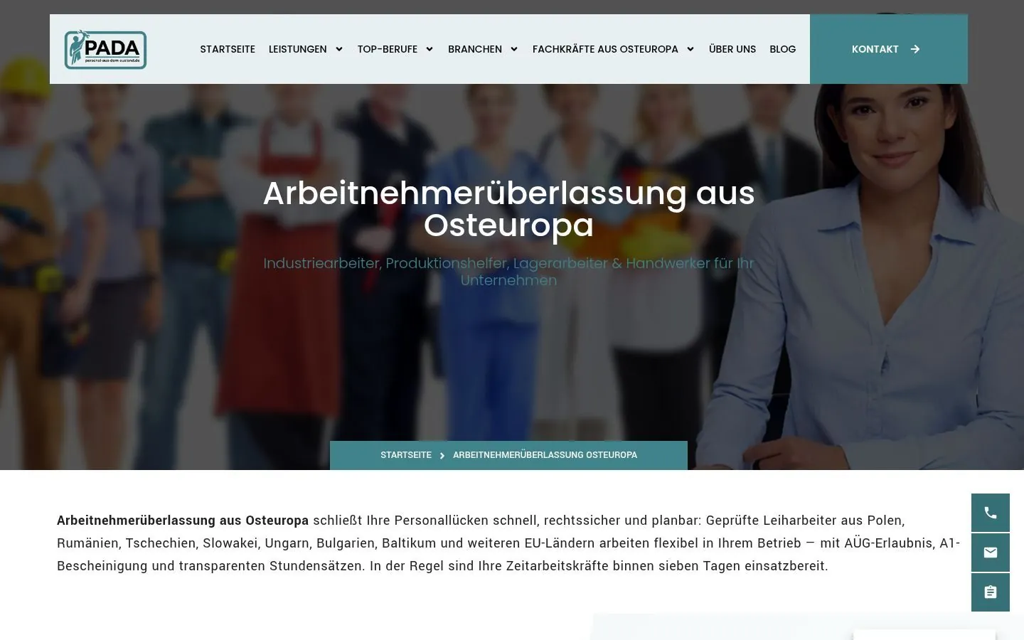 Personal aus dem Ausland Web & SEO project by Metanow – image 4