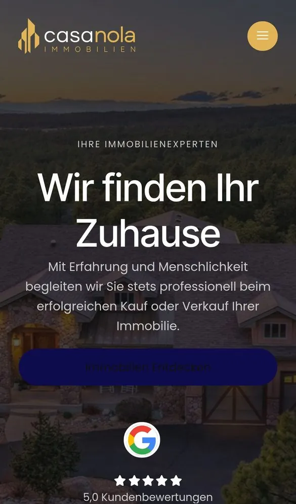 Casanola Immobilien – Real estate website with valuation funnel - project by Metanow - image