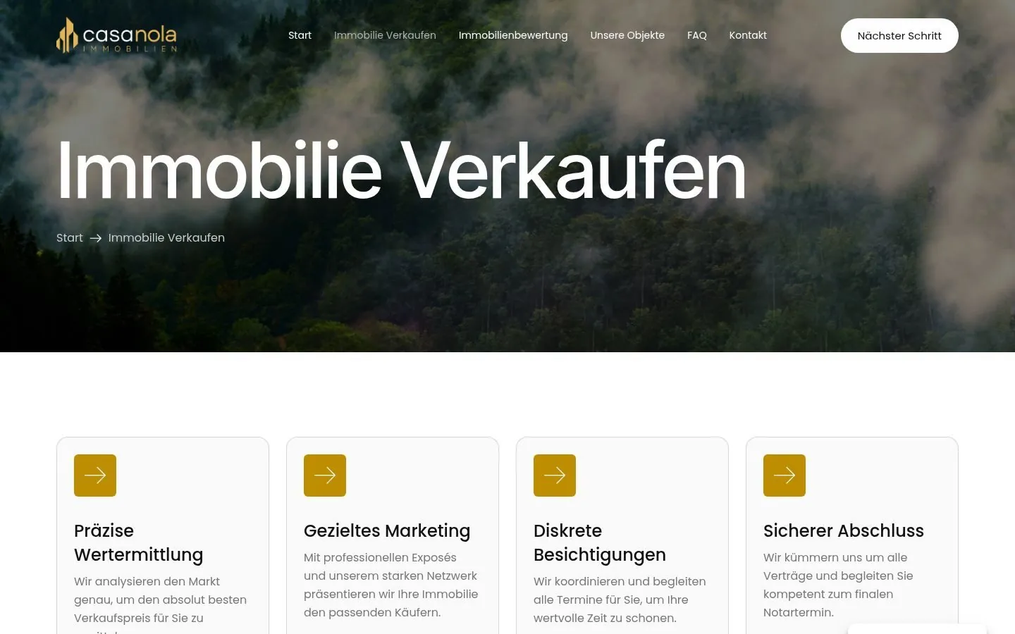 Casanola Immobilien – Real estate website with valuation funnel - project by Metanow - image