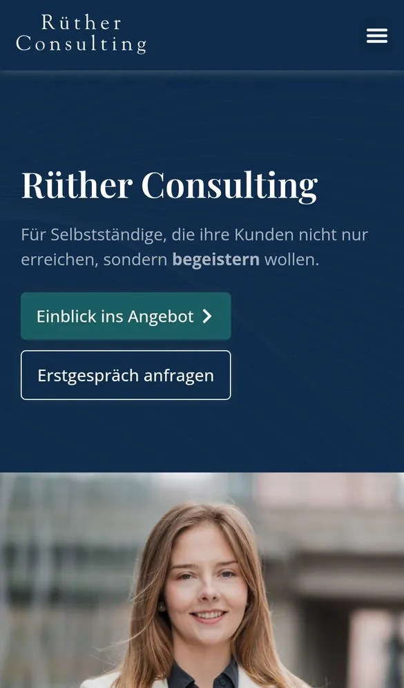 Rüther Consulting Web Design project by Metanow – image 2