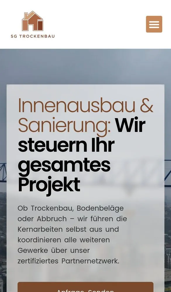 SG Trockenbau Landing Page project by Metanow – image 2