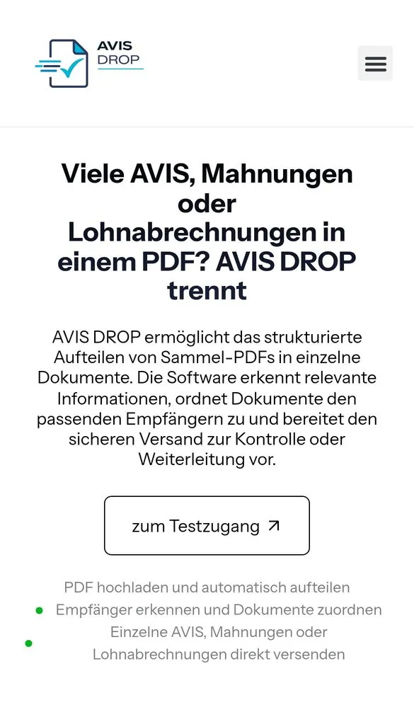 AVIS DROP Landing Page project by Metanow – image 2