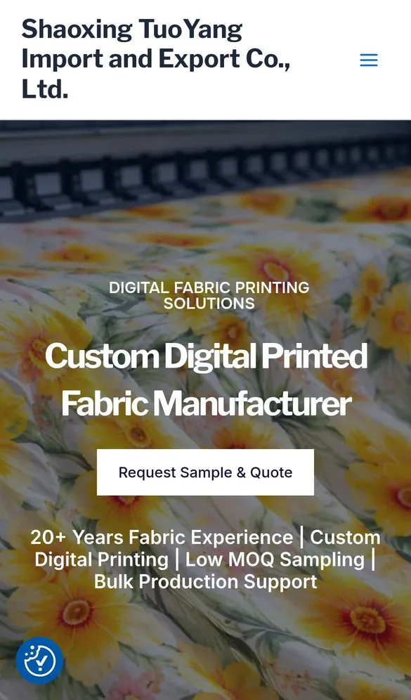 Tuoyang Textile Landing Page project by Metanow – image 2