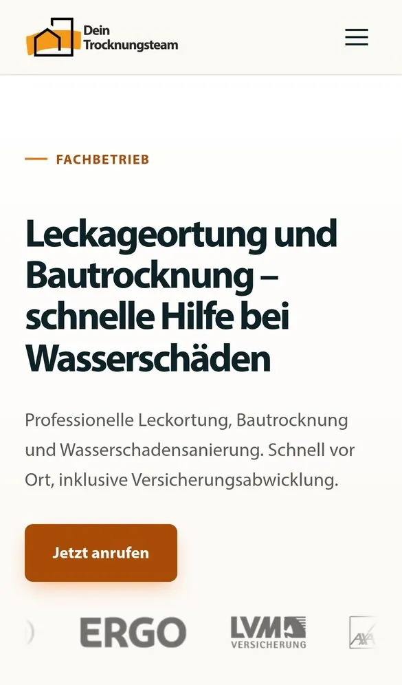 Dein Trocknungsteam Website Redesign project by Metanow – image 2