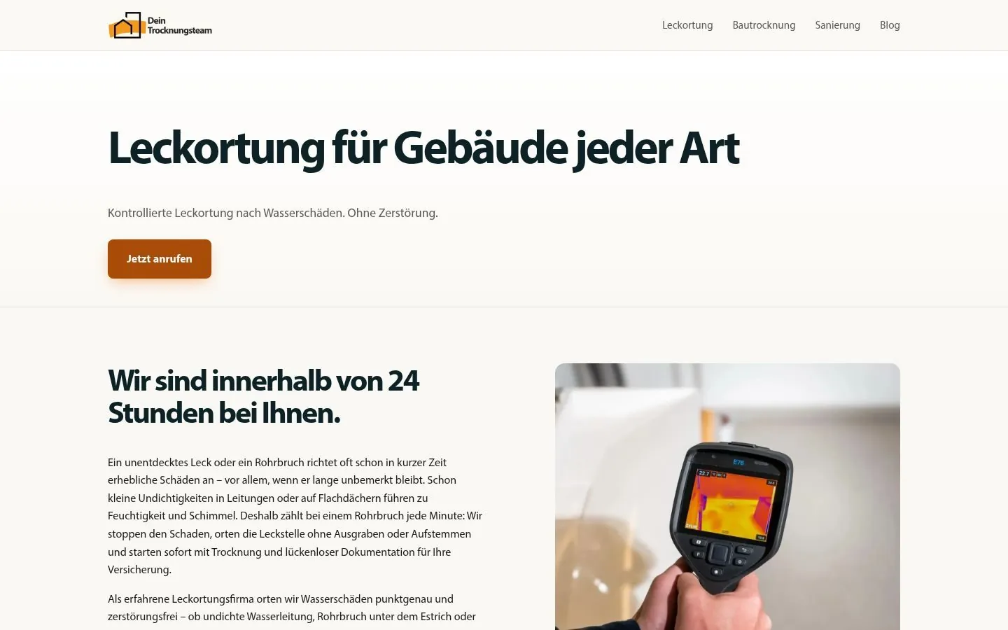 Dein Trocknungsteam Website Redesign project by Metanow – image 3