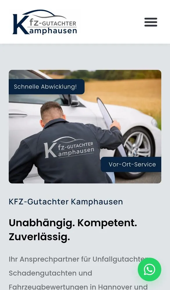 Kfz-Gutachter Kamphausen Web & SEO project by Metanow – image 2