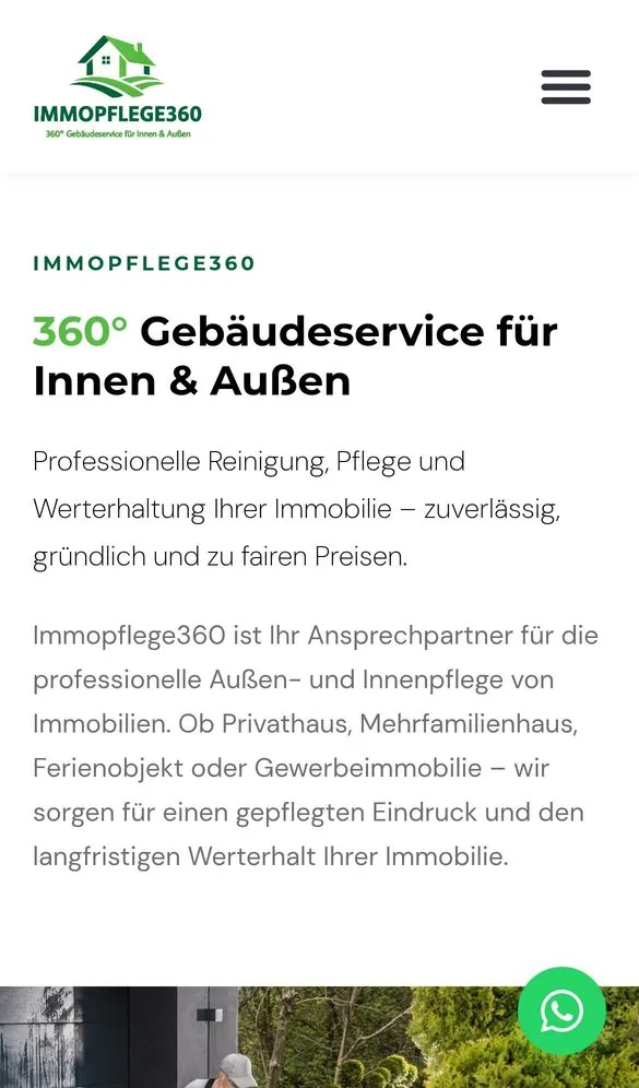Immopflege360 Web Design project by Metanow – image 2