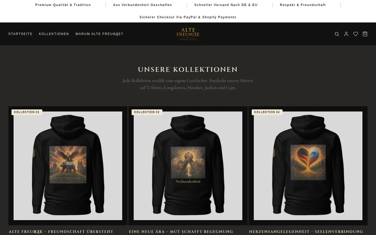 ALTE FREUNDE Shopify Store project by Metanow – image 3
