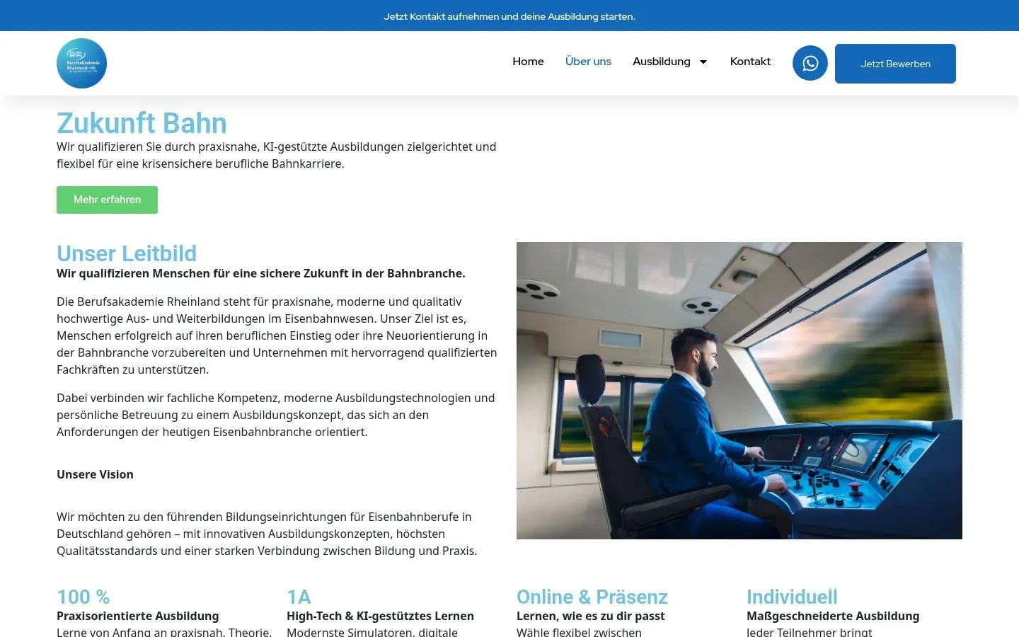 Berufsakademie Rheinland Web Design project by Metanow – image 3