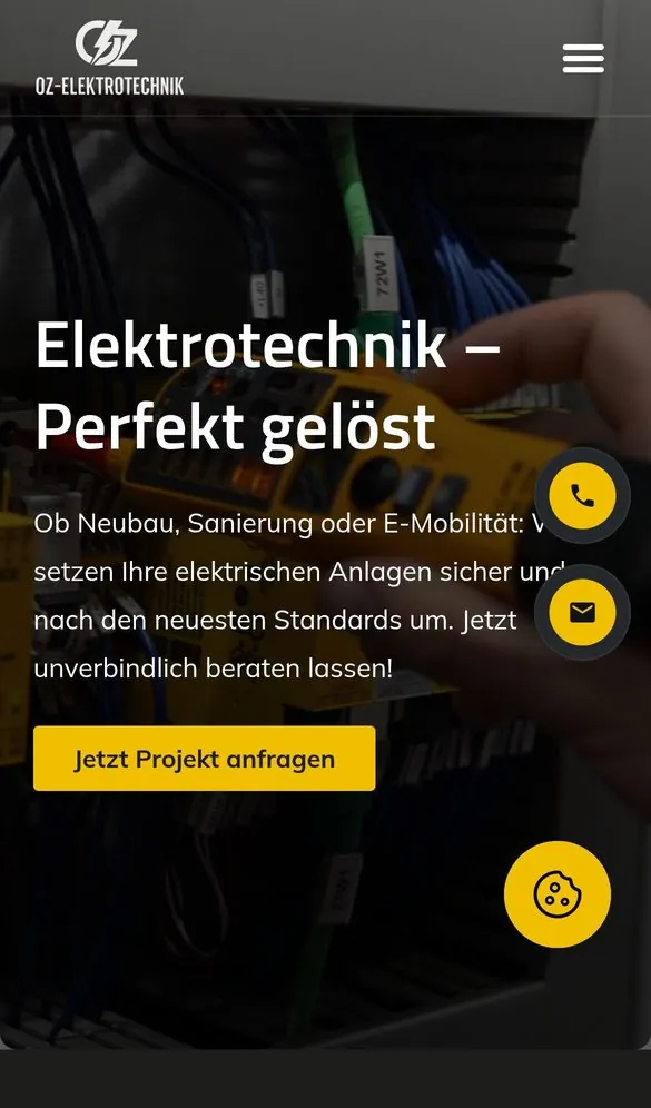 OZ Elektrotechnik Web Design project by Metanow – image 2
