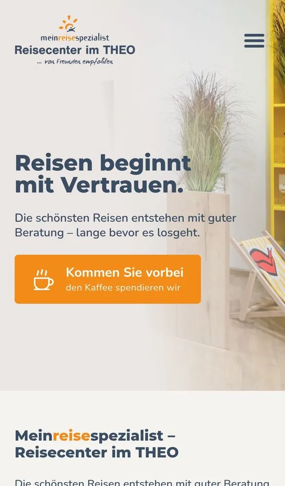 Reisecenter im THEO Web Design project by Metanow – image 2