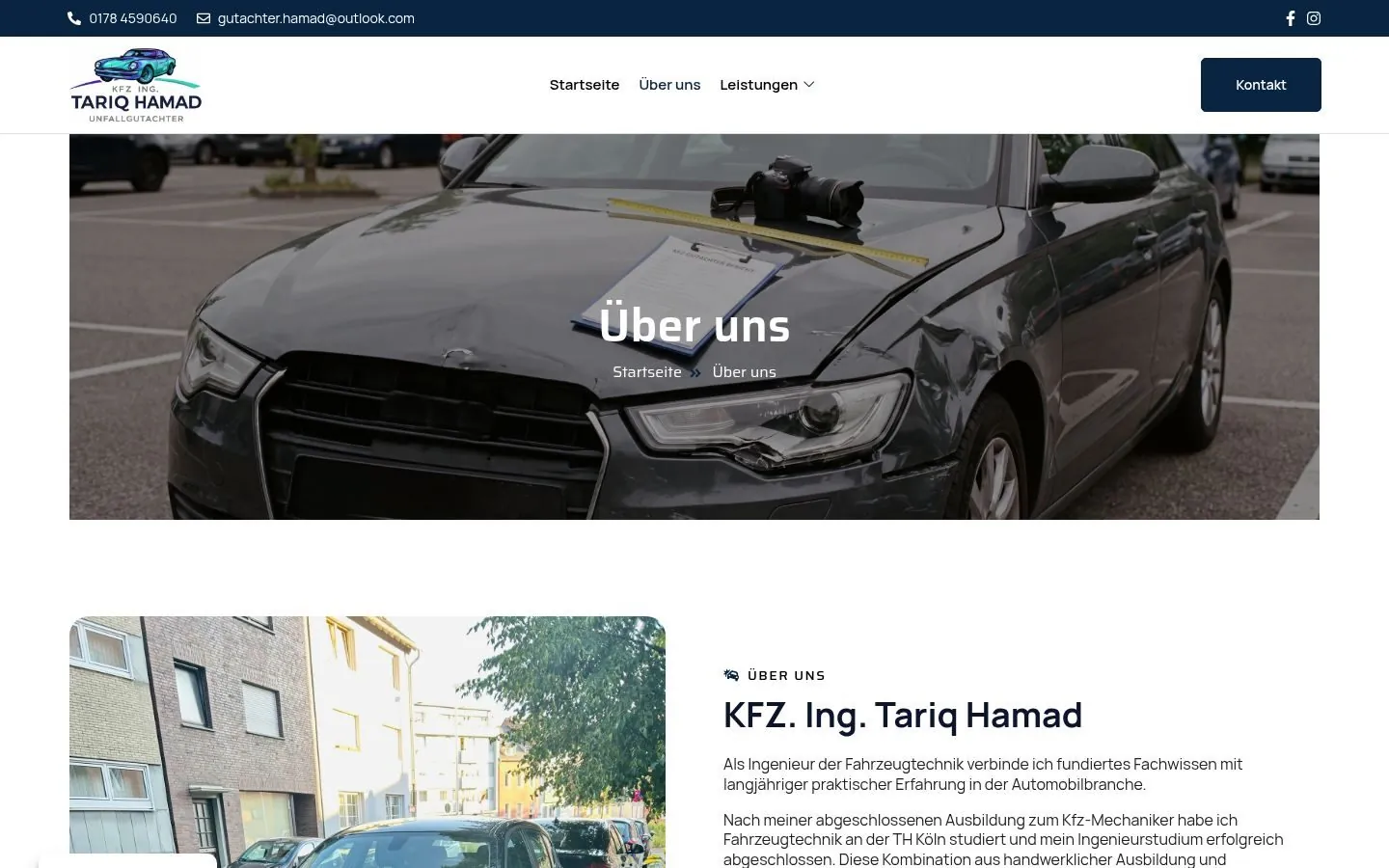 Kfz-Gutachter Hamad Web Design project by Metanow – image 3