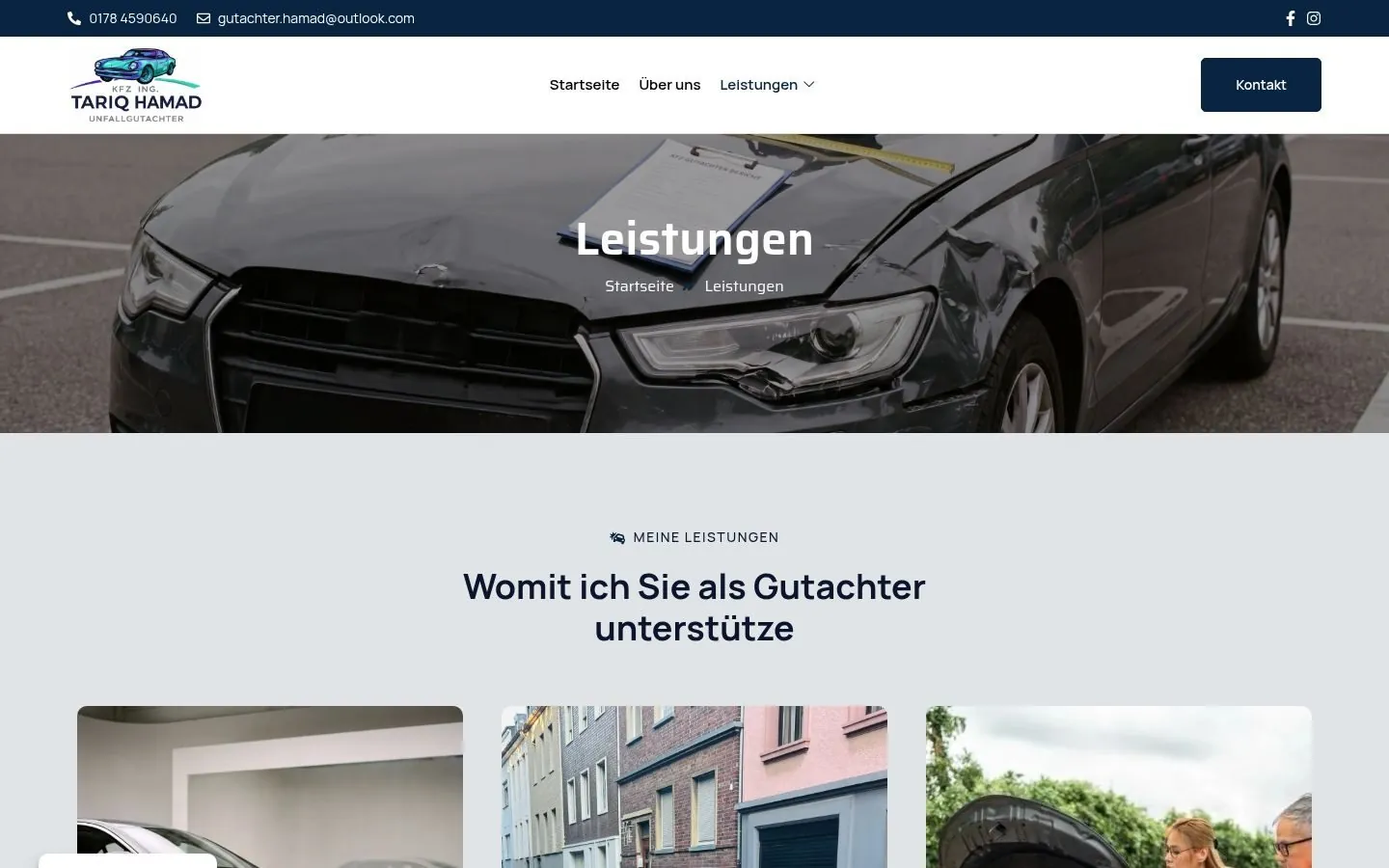 Kfz-Gutachter Hamad Web Design project by Metanow – image 4