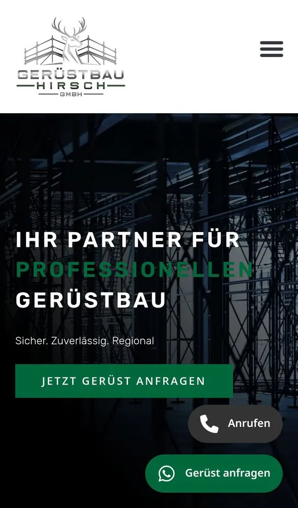 Gerüstbau Hirsch Web Design project by Metanow – image 2