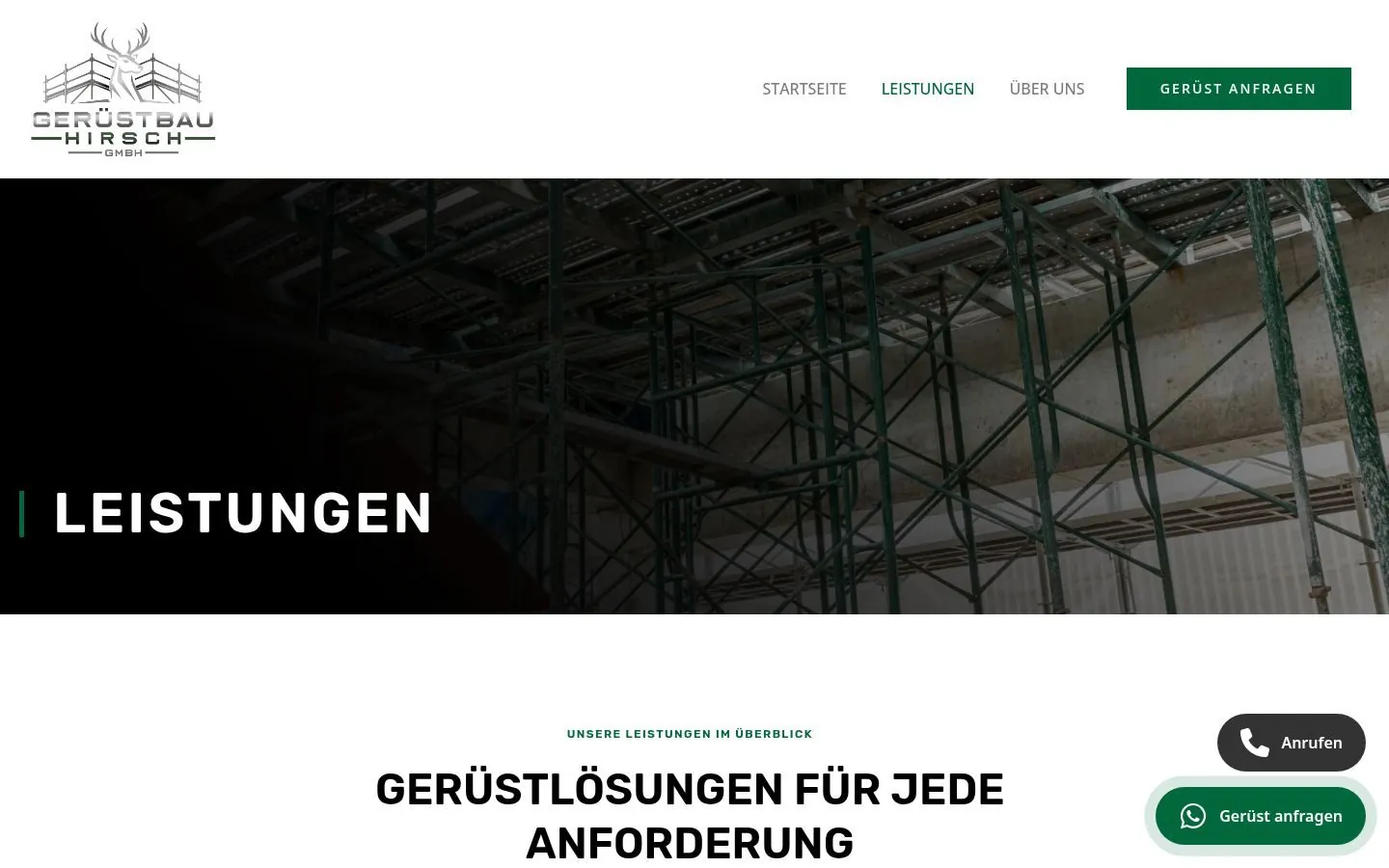 Gerüstbau Hirsch Web Design project by Metanow – image 3