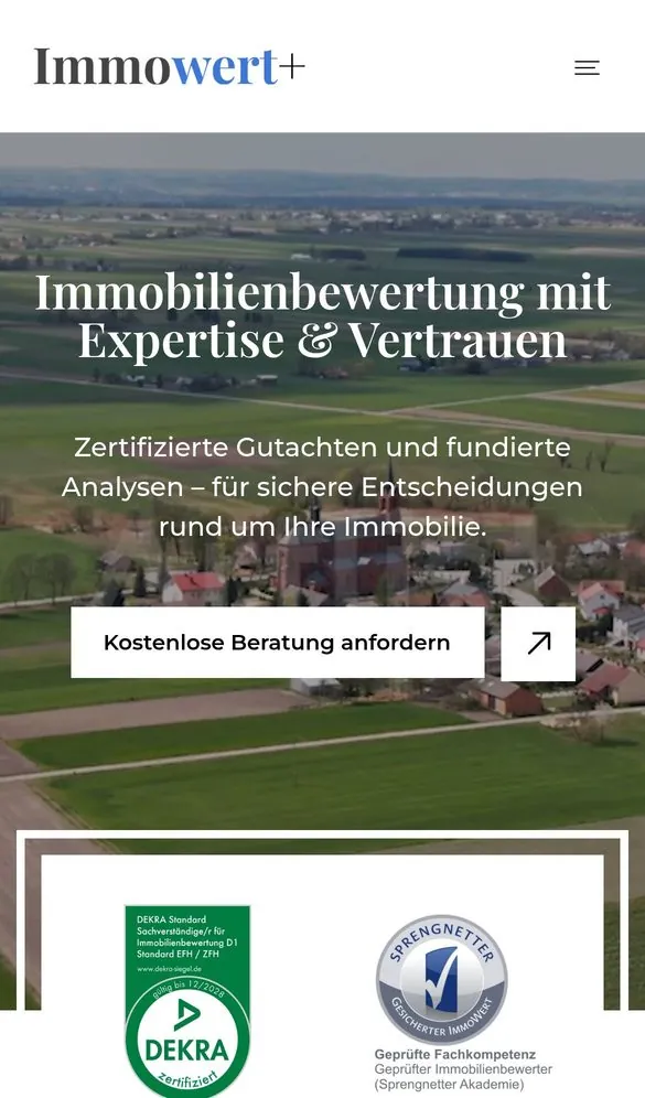 Immowert+ Website & SEO Projekt von Metanow – Bild 2