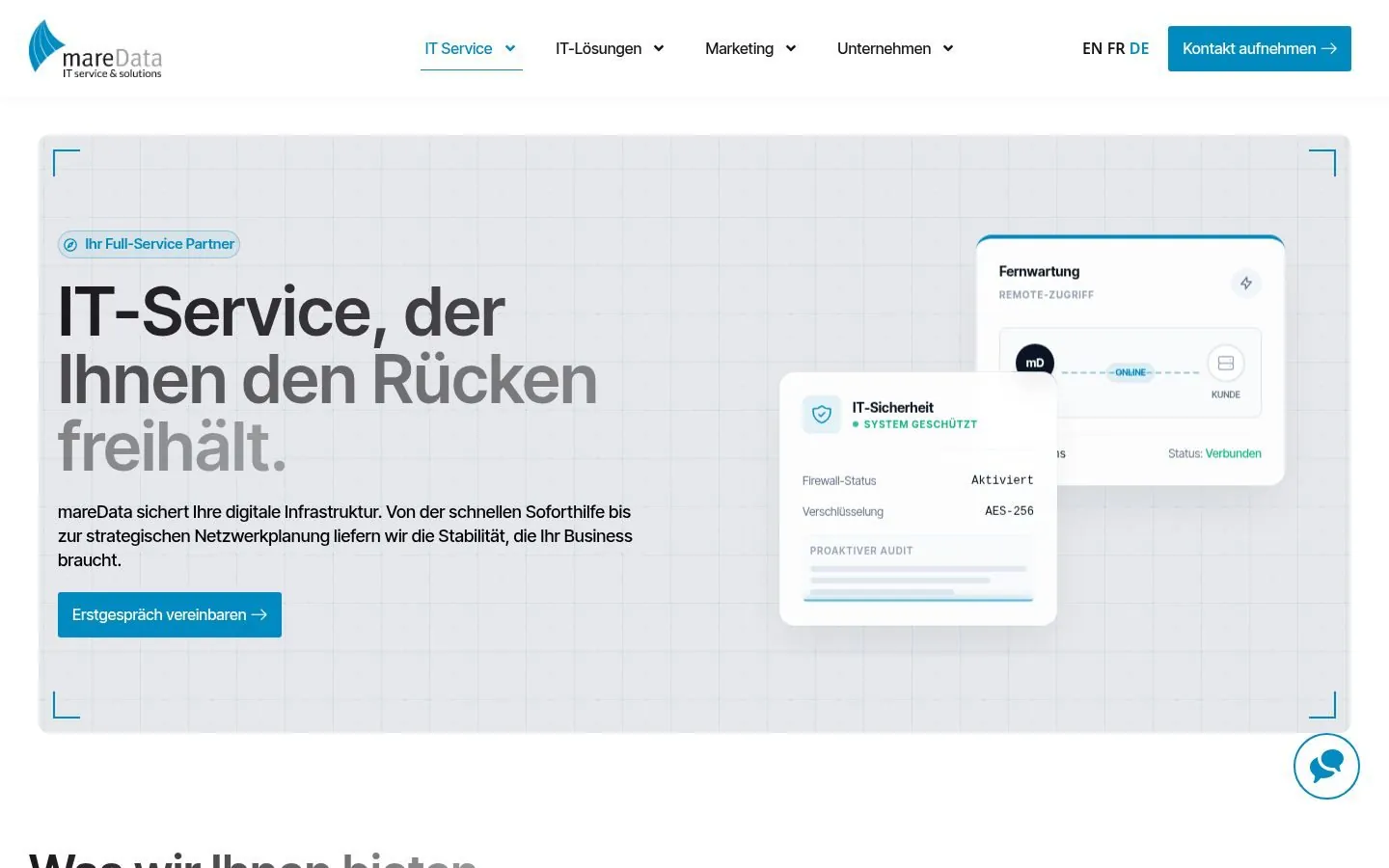 mareData Website Redesign project by Metanow – image 3