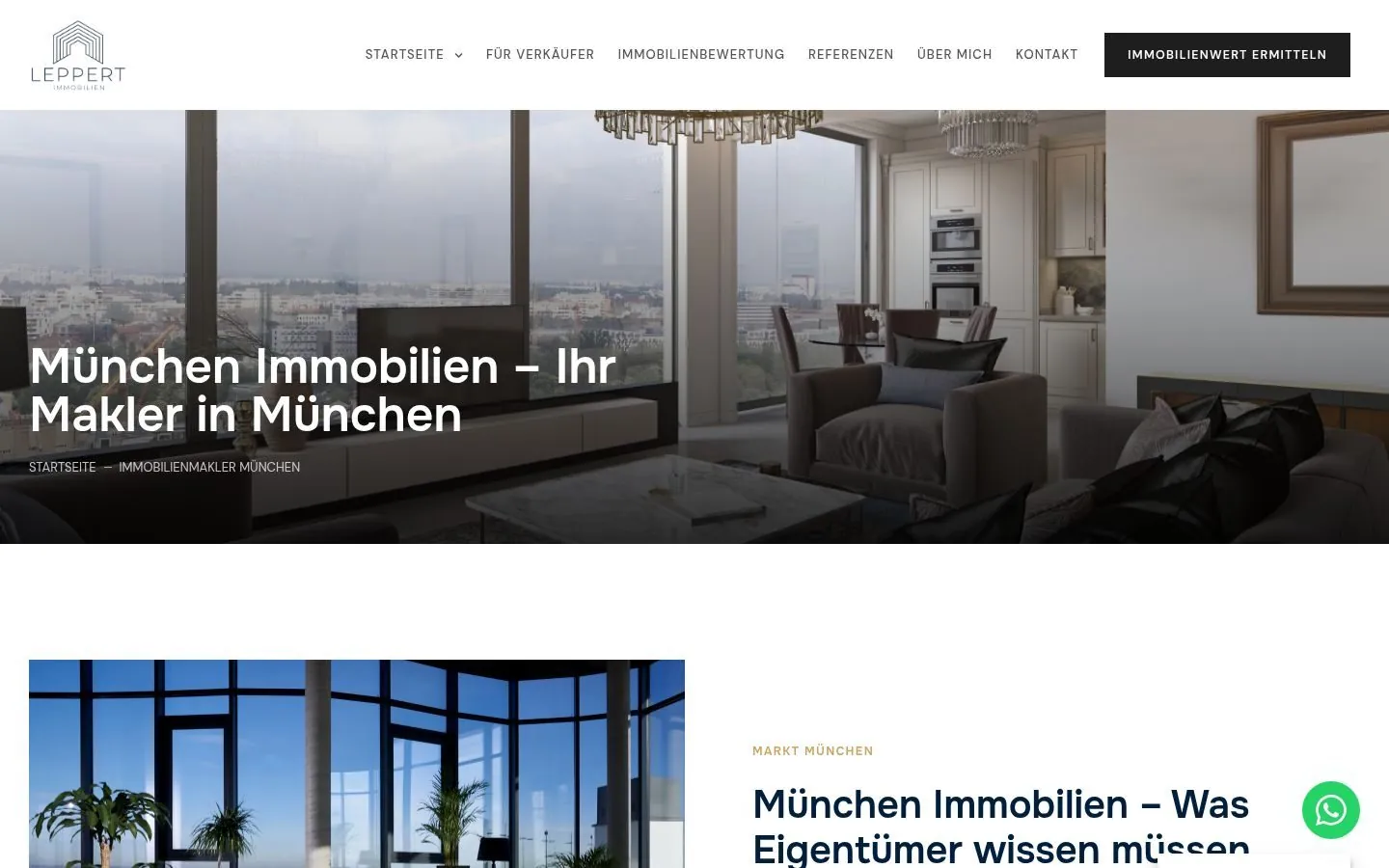 Leppert Immobilien Website & SEO project by Metanow – image 3