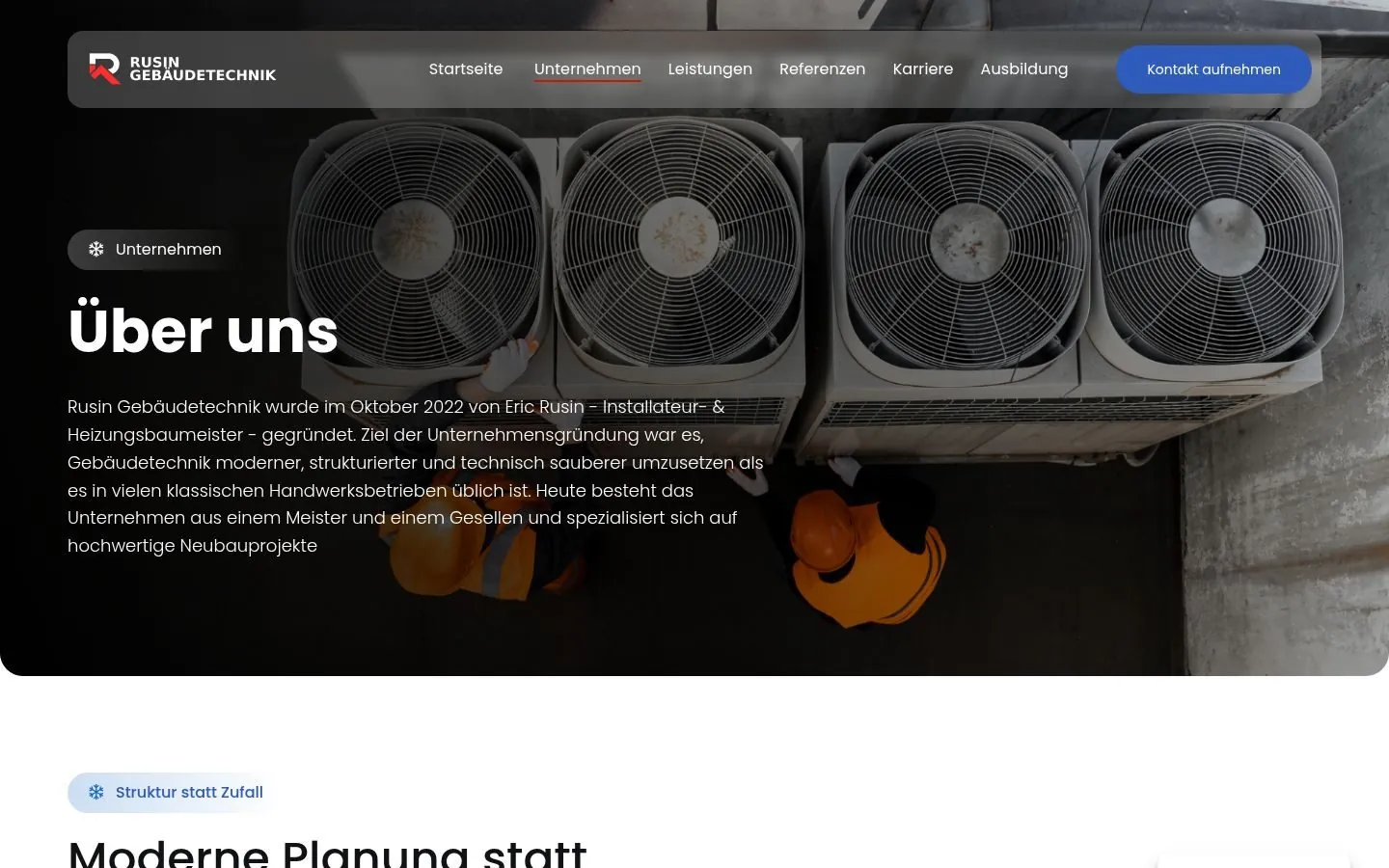 Rusin Gebäudetechnik Web Design project by Metanow – image 3
