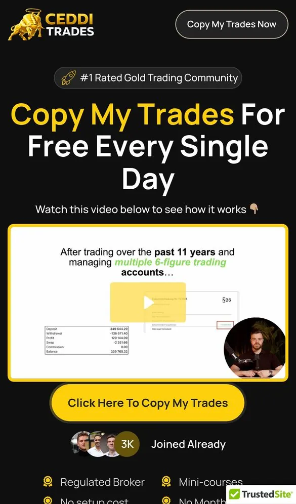 Ceddi Trades Landing Page project by Metanow – image 2