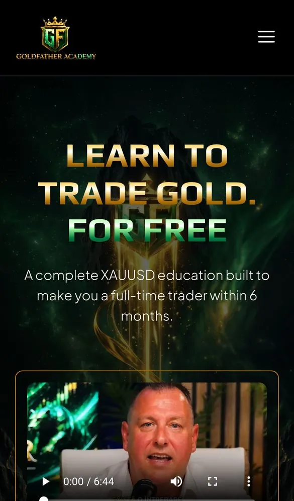 Goldfather Academy Landing Page project by Metanow – image 2