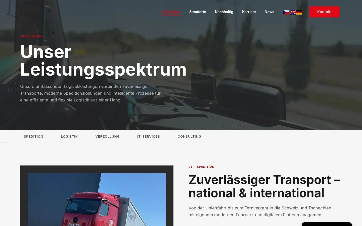 Bauer Spedition Website Redesign project by Metanow – image 3