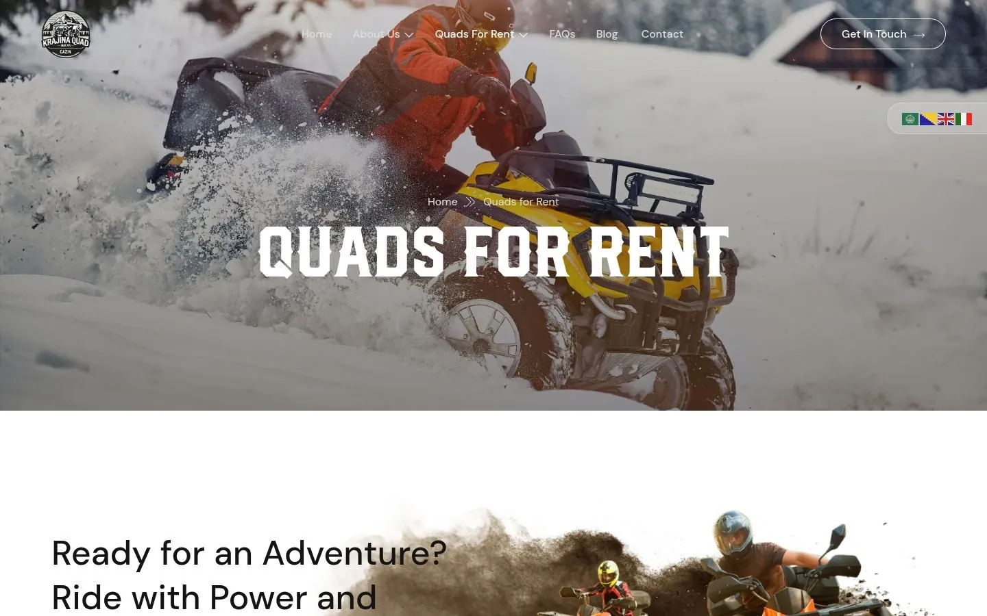 Krajina Quad Web Design project by Metanow – image 2