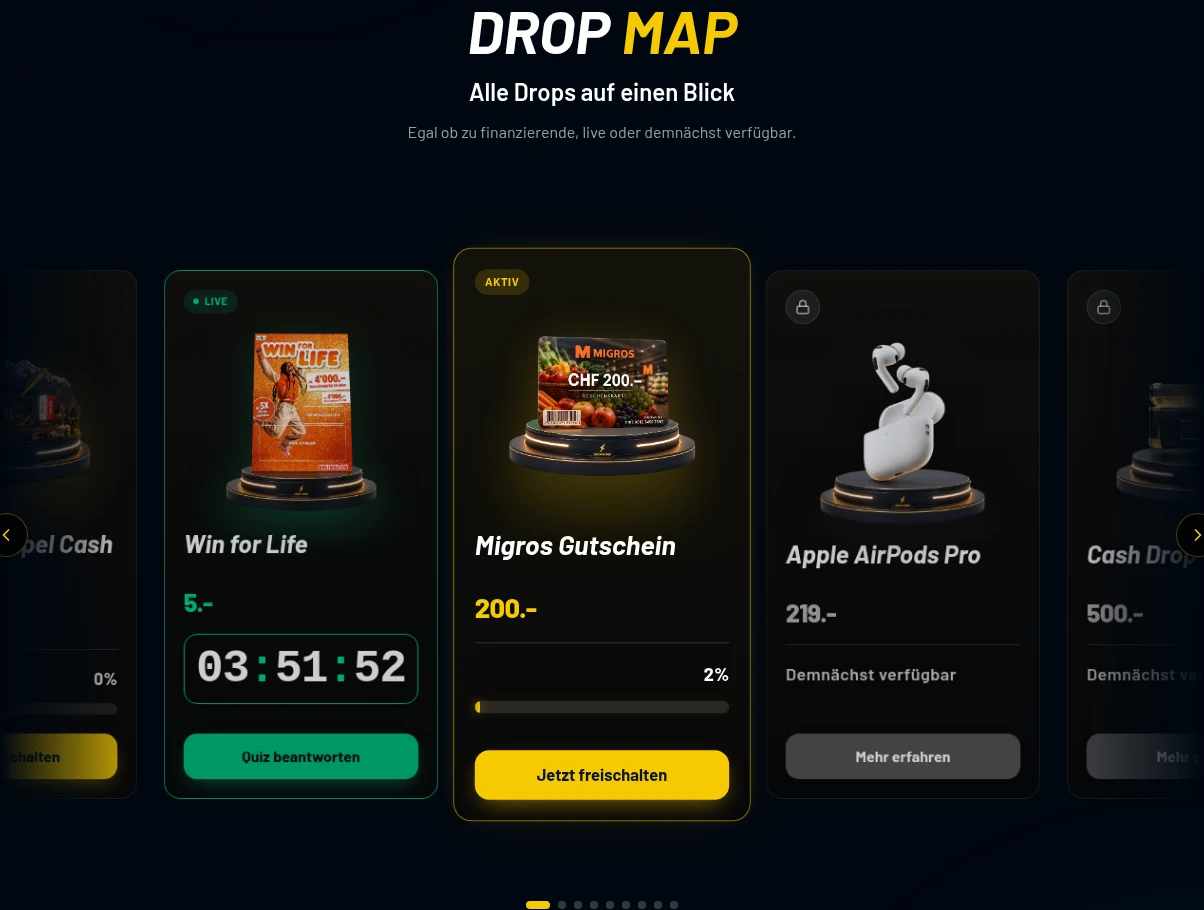 DropNow drop map