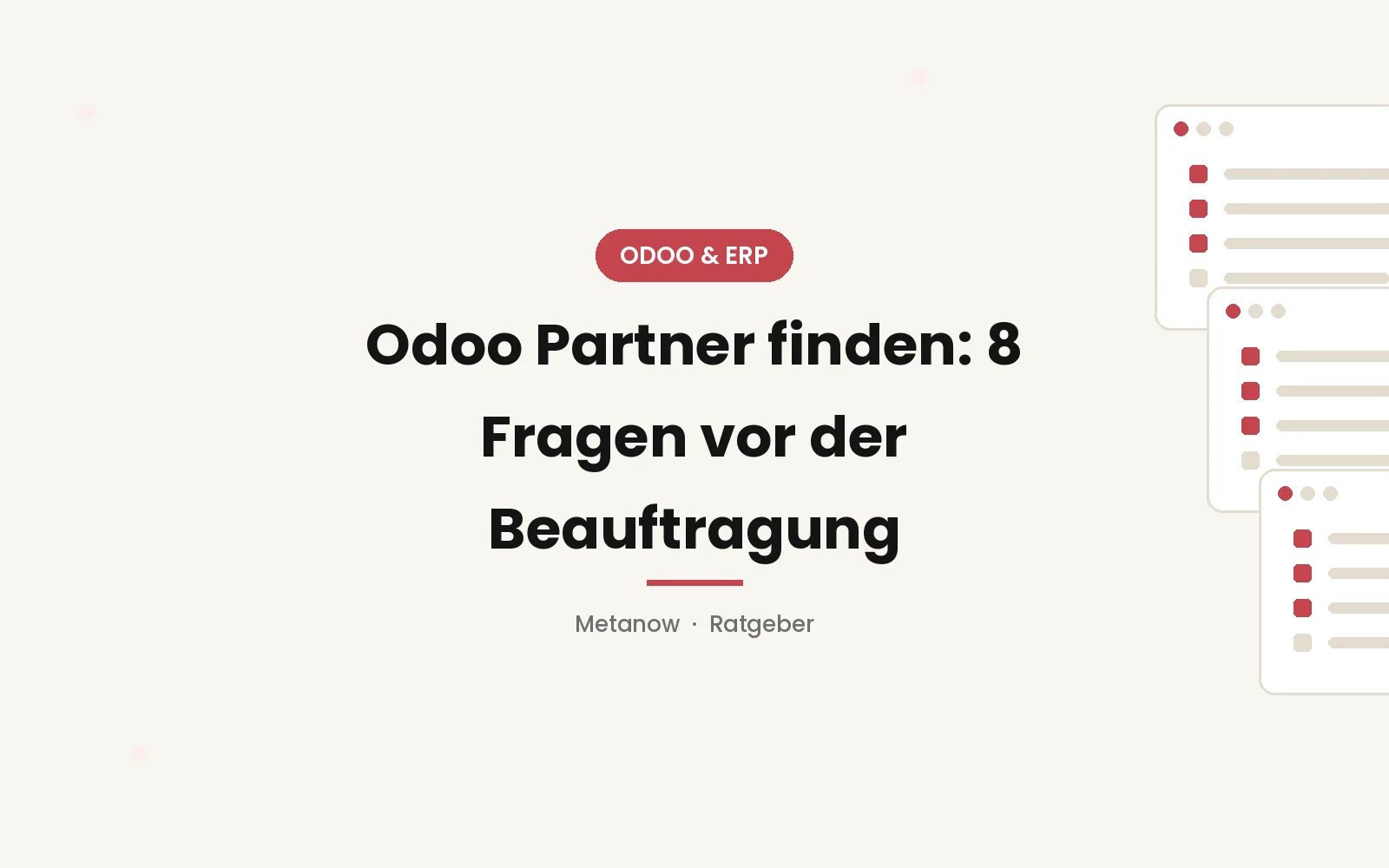 Odoo Partner finden: 8 Fragen vor der Beauftragung